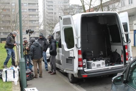 film crew minibus